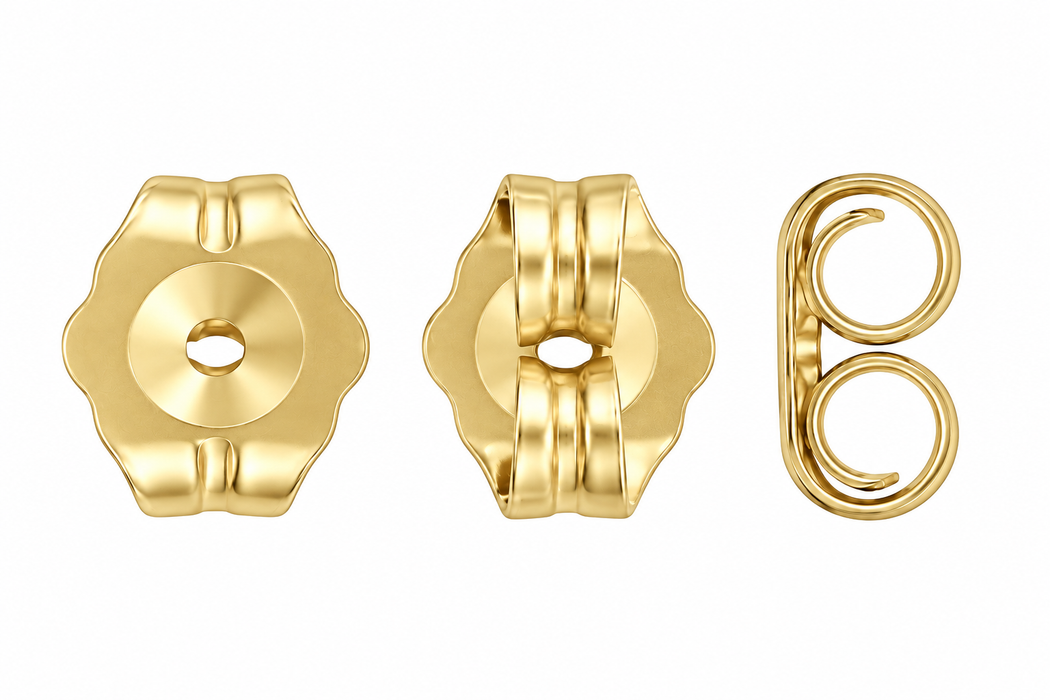 18K Yellow 5MM Earring Backs 5MM Earring Backs