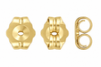 18K Yellow 5MM Earring Backs 5MM Earring Backs