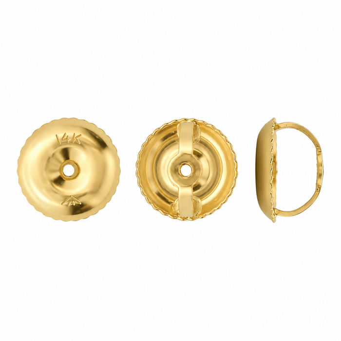 18K Yellow 6.5MM Earring Screw Back 6.5MM Earring Screw Back