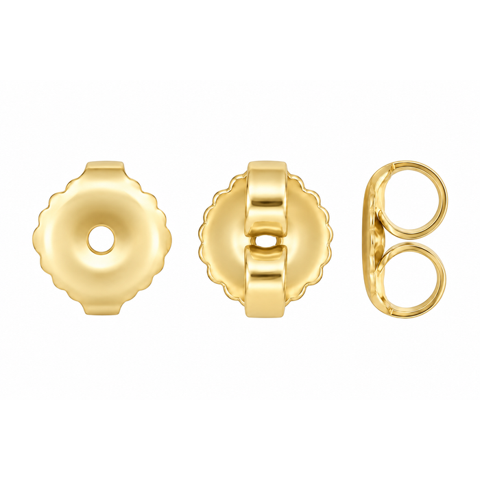 18K Yellow 6MM Heavy Earring Back 6MM Heavy Earring Back