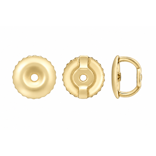 18K Yellow 6MM Screw Back 6MM Screw Back