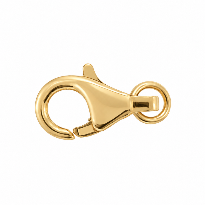 18K Yellow / 9.5MM Fancy Lobster Lock with Ring Fancy Lobster Lock with Ring