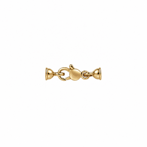 COLPO & ZILIO S.P.A. 18K Yellow 9.5MM Lobster Lock with 2.5MM End Caps 9.5MM Lobster Lock with 2.5MM End Caps