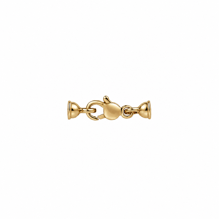 COLPO & ZILIO S.P.A. 18K Yellow 9.5MM Lobster Lock with 2.5MM End Caps 9.5MM Lobster Lock with 2.5MM End Caps