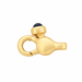 18K Yellow Lobster Clasp W/Sapphire Lobster Clasp W/Sapphire