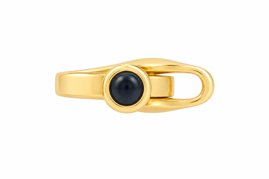 18K Yellow Lobster Clasp W/Sapphire Lobster Clasp W/Sapphire
