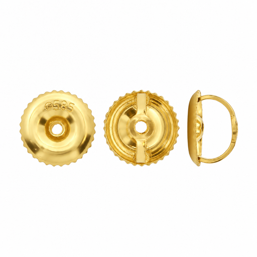 18K Yellow Medium Earring Screw Backs Medium Earring Screw Backs