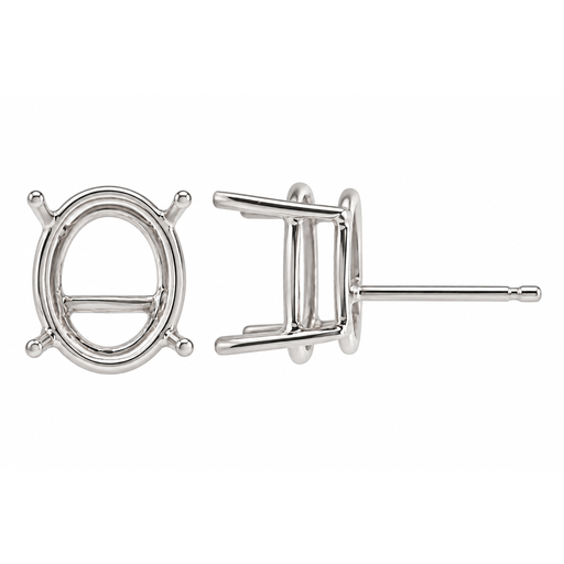 Myron Toback Inc. 4 Prong Oval Basket Earring 4 Prong Oval Basket Earring