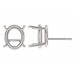 Myron Toback Inc. 4 Prong Oval Basket Earring 4 Prong Oval Basket Earring
