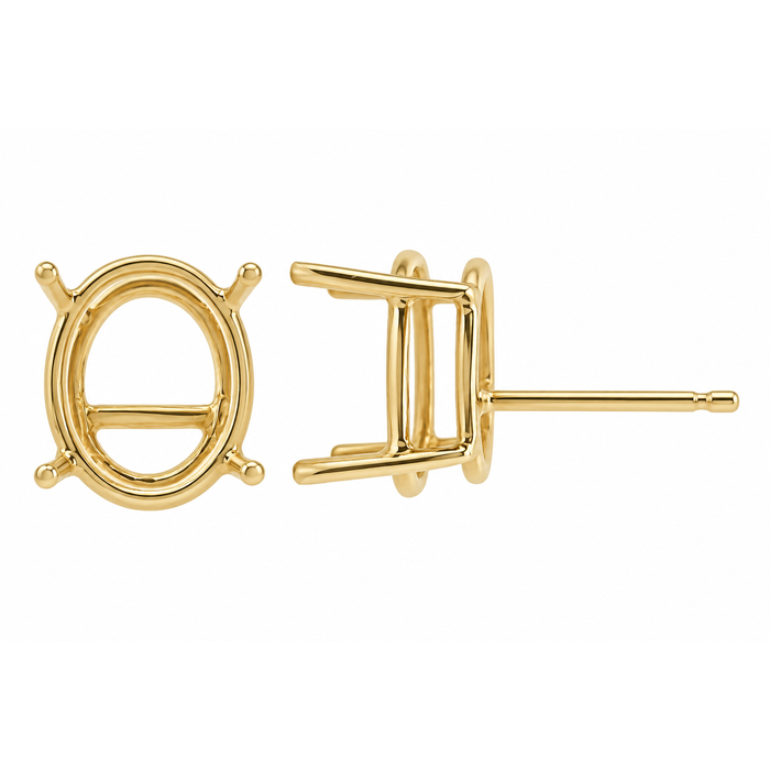 Myron Toback Inc. 4 Prong Oval Basket Earring 4 Prong Oval Basket Earring