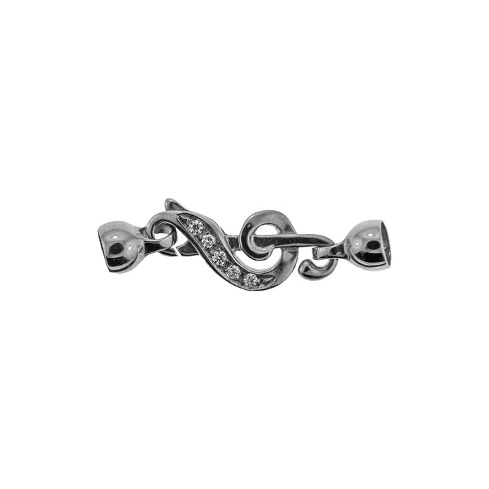 COLPO & ZILIO S.P.A. 18K White Treble Clef Lobster Clasp 18K White Treble Clef Lobster Clasp