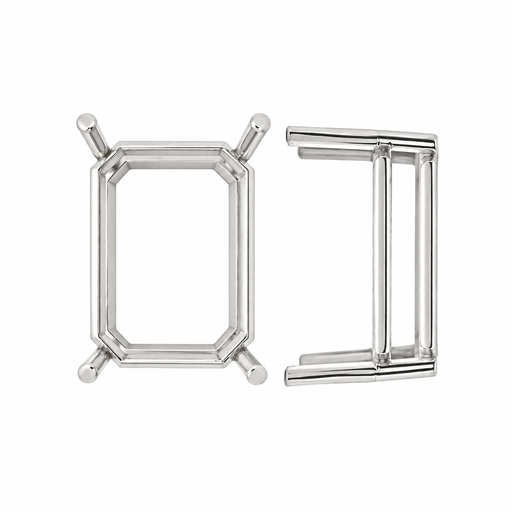 Myron Toback Inc. Emerald Cut Basket Setting Emerald Cut Basket Setting