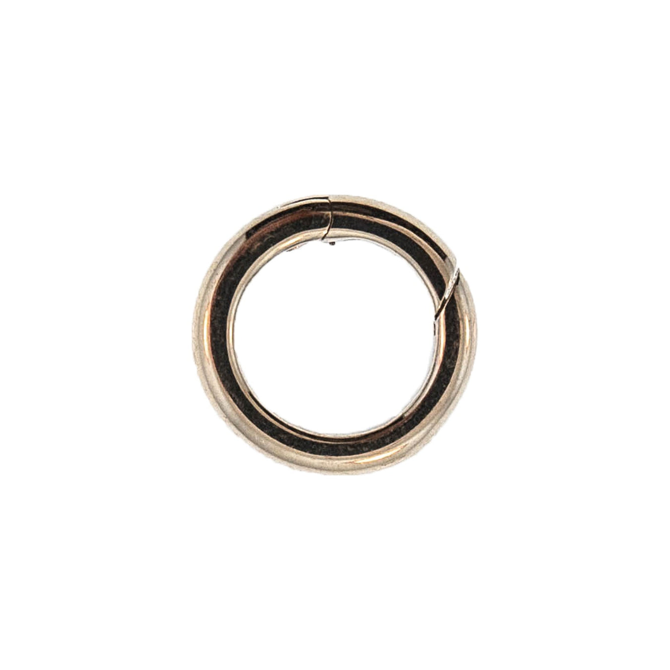 Euromep 12MM Sterling Silver Round Push Lock Clasp Sterling Silver Round Push Lock Clasp
