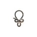 Euromep Sterling Silver Three Leaf Clover Clasp Sterling Silver Three Leaf Clover Clasp
