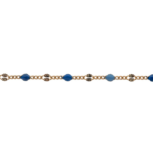 Myron Toback Inc. 14/20 Gold-Filled Blue Tones Fancy Curb Chain 14/20 Gold-Filled Blue Tones Fancy Curb Chain
