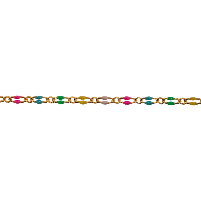 Myron Toback Inc. 14/20 Gold-Filled Multi-Colored Long & Short Cable Chain 14/20 Gold-Filled Multi-Colored Long & Short Cable Chain