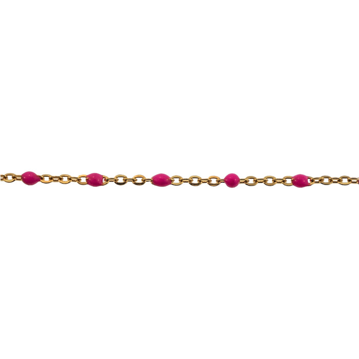 Myron Toback Inc. 14/20 Gold-Filled Pink Resin Cable Chain 14/20 Gold-Filled Pink Resin Cable Chain