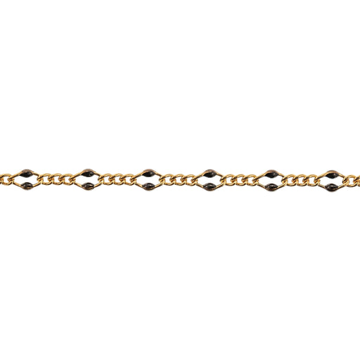 Myron Toback Inc. 14/20 Gold-Filled Yellow Black Resin Curb Chain 14/20 Gold-Filled Yellow Black Resin Curb Chain
