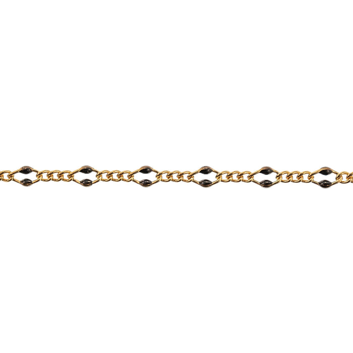 Myron Toback Inc. 14/20 Gold-Filled Yellow Black Resin Curb Chain 14/20 Gold-Filled Yellow Black Resin Curb Chain