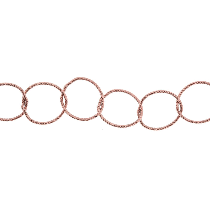Myron Toback Inc. 14/20 Pink Gold-Filled 10MM Twisted Cable Chain 14/20 Pink Gold-Filled 10MM Twisted Cable Chain