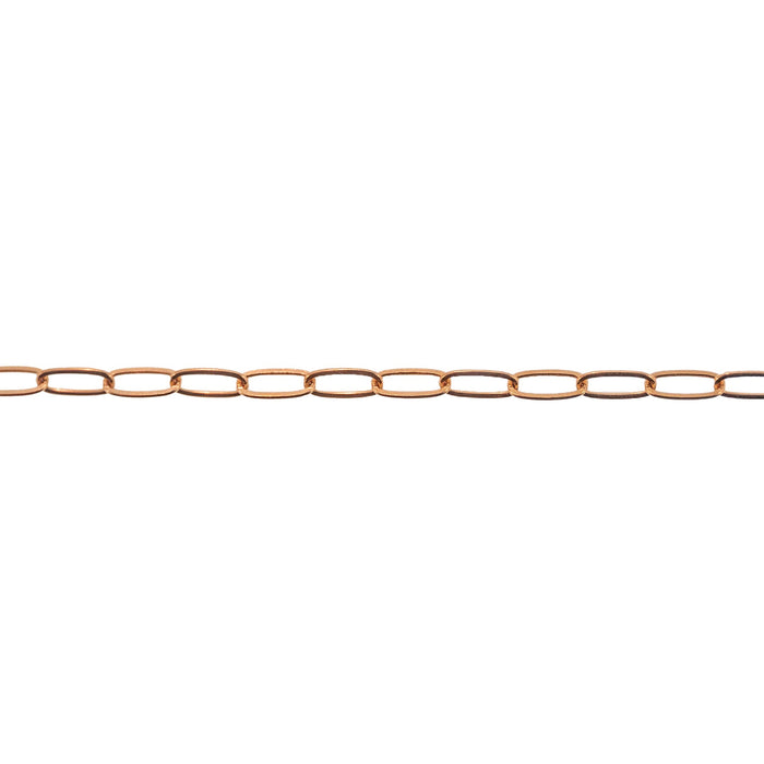 Myron Toback Inc. 14/20 Pink Gold-Filled 2MM Elongated Cable Chain 14/20 Pink Gold-Filled 2MM Elongated Cable Chain