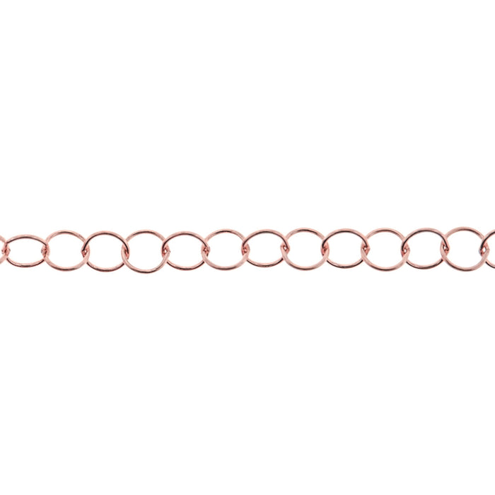 Myron Toback Inc. 14/20 Pink Gold-Filled 3.4MM Cable Chain 14/20 Pink Gold-Filled 3.4MM Cable Chain