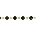 Myron Toback Inc. 14/20 Yellow Gold-Filled Black Resin Clover Chain Black Resin Clover Chain