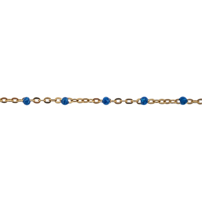 Myron Toback Inc. 14/20 Yellow Gold-Filled Blue Resin Cable Chain 14/20 Yellow Gold-Filled Blue Resin Cable Chain