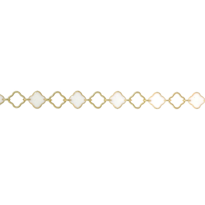 Myron Toback Inc. 14/20 Yellow Gold-Filled Clover White Resin Clover White Resin