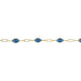 Myron Toback Inc. 14/20 Yellow Gold-Filled Elongated Cable Chain with Sapphire Resin Elongated Cable Chain with Sapphire Resin
