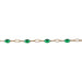 Myron Toback Inc. 14/20 Yellow Gold-Filled Emerald Resin Elongated Cable Chain Emerald Resin Elongated Cable Chain