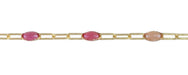 Myron Toback Inc. 14/20 Yellow Gold-Filled Pink & Purple Resin Chain Pink & Purple Resin Chain