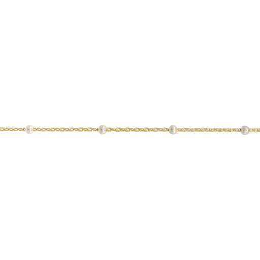 Myron Toback Inc. 14/20 Yellow Gold-Filled Satellite Chain w/ Sterling Silver Beads Satellite Chain w/ Sterling Silver Beads