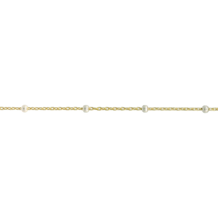Myron Toback Inc. 14/20 Yellow Gold-Filled Satellite Chain w/ Sterling Silver Beads Satellite Chain w/ Sterling Silver Beads