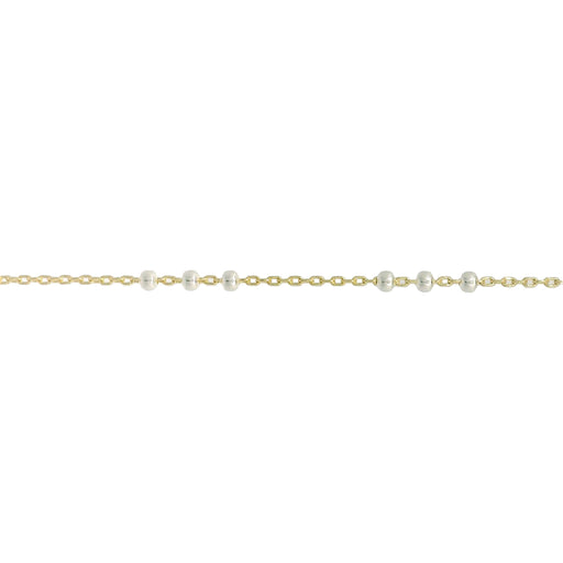 Myron Toback Inc. 14/20 Yellow Gold-Filled Satellite Chain w/ Sterling Silver Beads Satellite Chain w/ Sterling Silver Beads