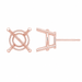 Myron Toback Inc. 14K Pink / 4mm (25Pt) 4 Prong Round Basket Earring 4 Prong Round Basket Earring