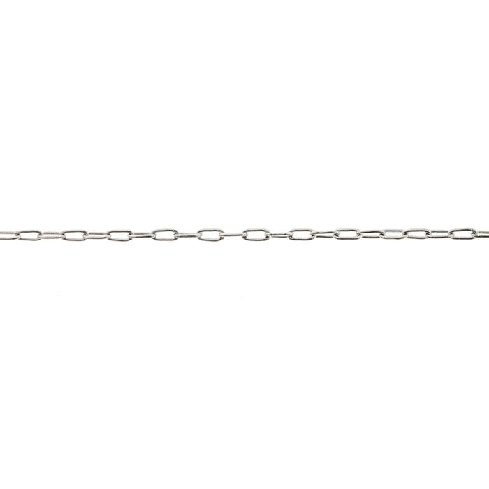 Myron Toback Inc. 14K White 1.1MM Drawn Cable Chain