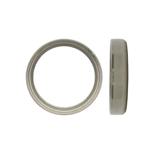 Myron Toback Inc. 14K White / 4mm / Open Back Round Bezel Round Bezel