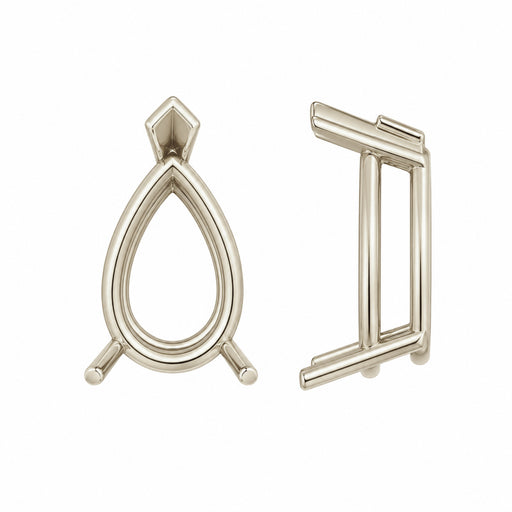 Myron Toback Inc. 14K White / 5x3mm V-End Pear Shape Basket Setting V-End Pear Shape Basket Setting