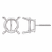 Myron Toback Inc. 14K White / 7Pt Round Earring With Screw Post Round Earring With Screw Post