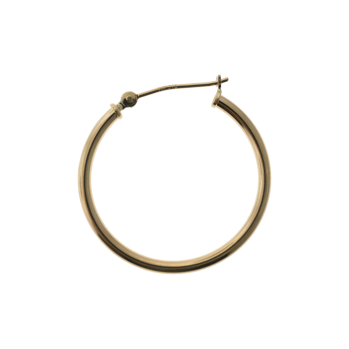 14K White Hinged Hoop Earring  Myron Toback Inc. 14K White Hinged Hoop Earring