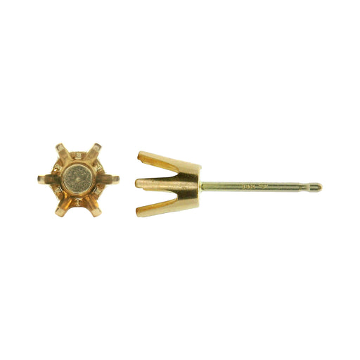 Myron Toback Inc. 14K Yellow / 20Pt 6 Prong Stud Earring 6 Prong Stud Earring