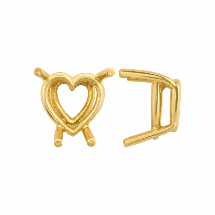 Myron Toback Inc. 18K 4 Prong Heart Setting 18K 4 Prong Heart Setting