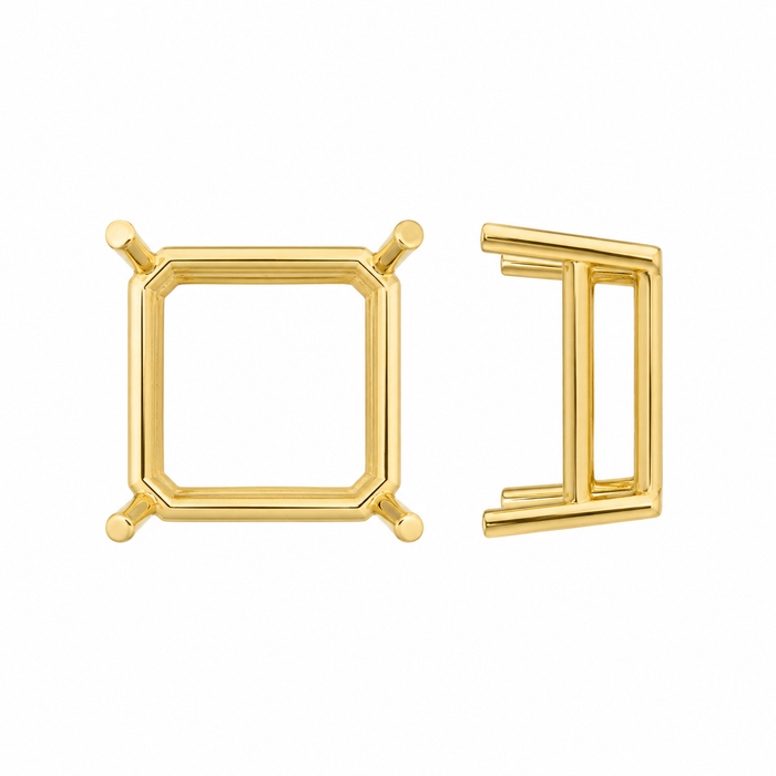 Myron Toback Inc. 18K Yellow / 10MM Square 4 Prong Basket Setting Square 4 Prong Basket Setting
