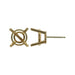 Myron Toback Inc. 18K Yellow / 4mm (25Pt) 4 Prong Round Basket Earring 4 Prong Round Basket Earring