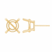 Myron Toback Inc. 18K Yellow / 4mm (25Pt) 4 Prong Round Basket Earring 4 Prong Round Basket Earring