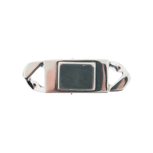 Myron Toback Inc. 35 x 11 MM Sterling Silver Push Curb Clasp Sterling Silver Push Curb Clasp