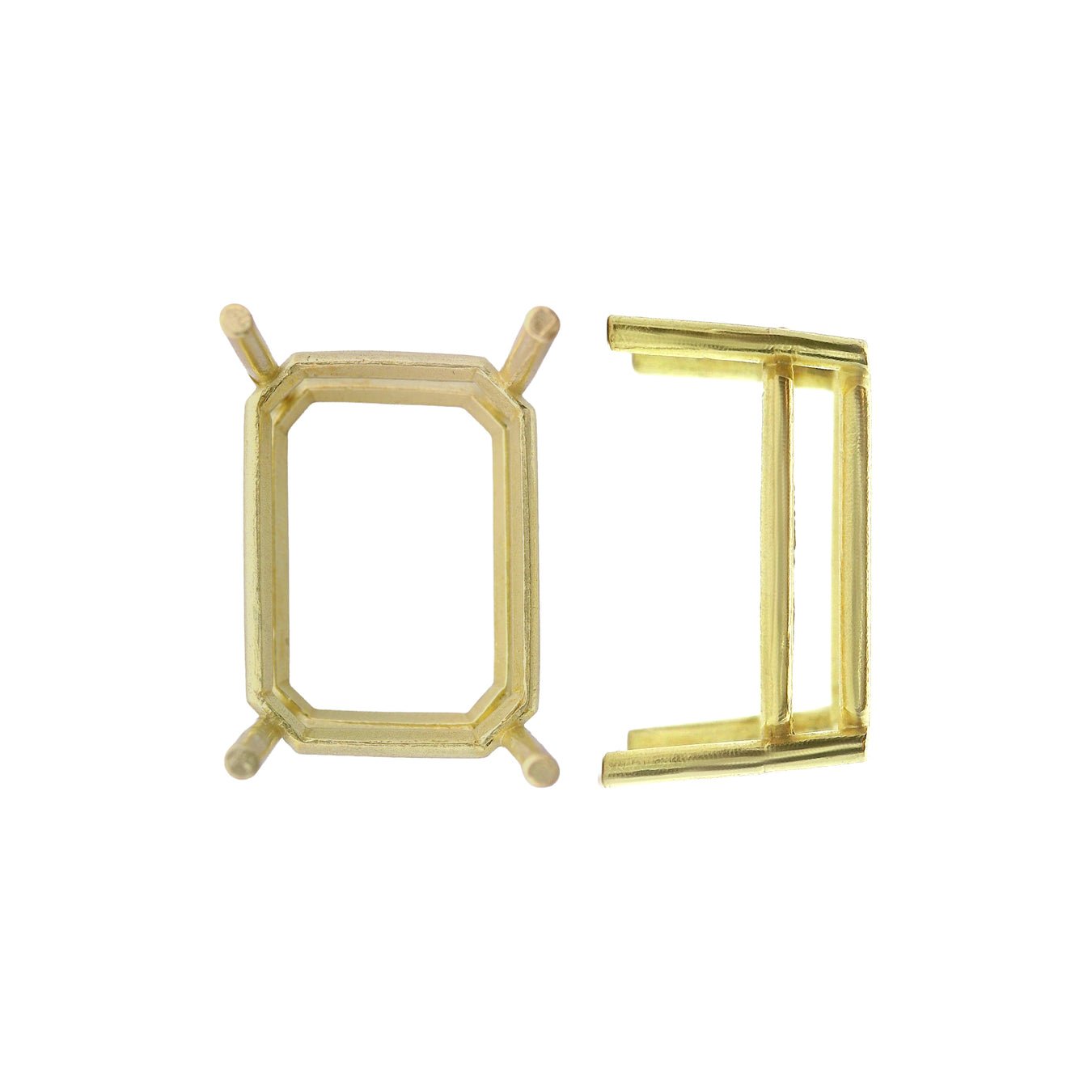 Myron Toback Inc. 4 Prong Emerald Cut Basket Setting 4 Prong Emerald Cut Basket Setting