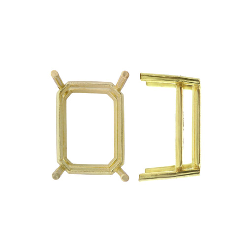 Myron Toback Inc. 4 Prong Emerald Cut Basket Setting 4 Prong Emerald Cut Basket Setting