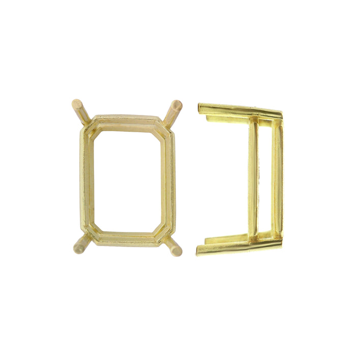 Myron Toback Inc. 4 Prong Emerald Cut Basket Setting 4 Prong Emerald Cut Basket Setting